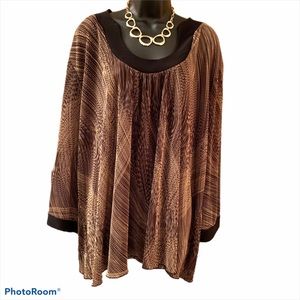 Brittany Black Plus Size Top-Beautiful Neckline-2X